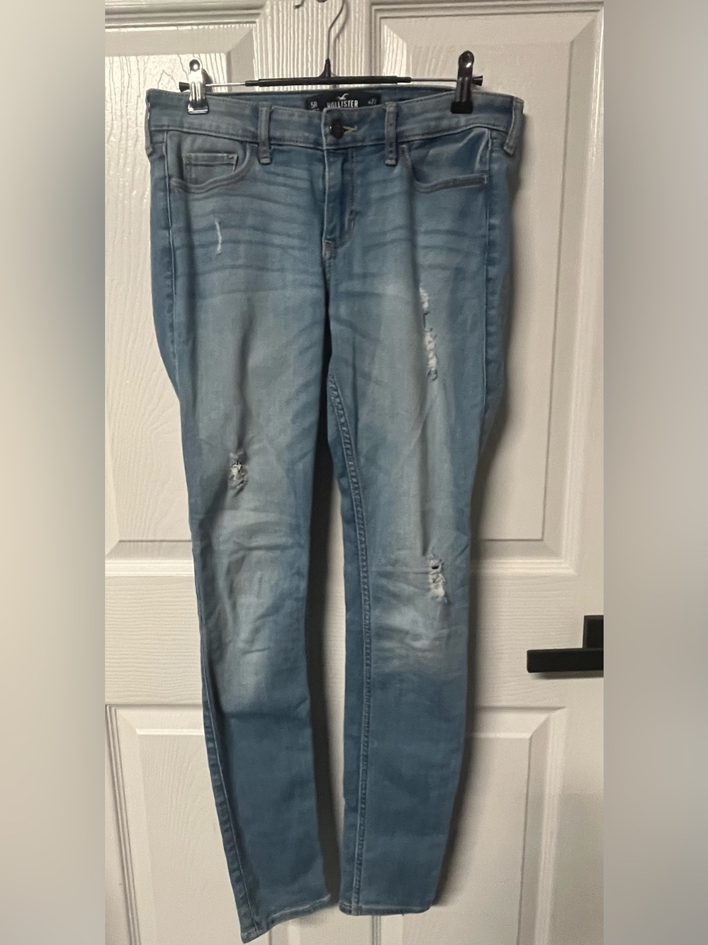 Hollister women jeans light blue 5R w27 L30 low rise skinny